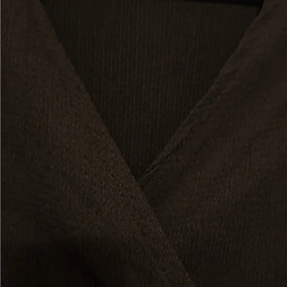 H&M Black Long Sleeve Wrap Midi Dress - Picture 7 of 8